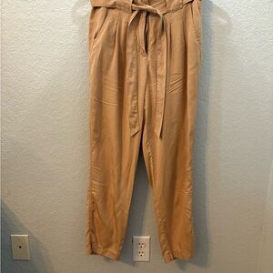 Max Jeans Tan Women's Chinos with Tie Belt